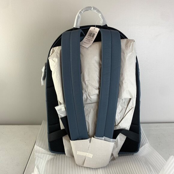 Coach West Backpack With Coach Stripe Gunmetal Denim Multi NEW main image 9